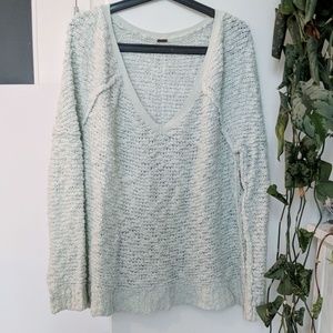 Mint green Free People sweater